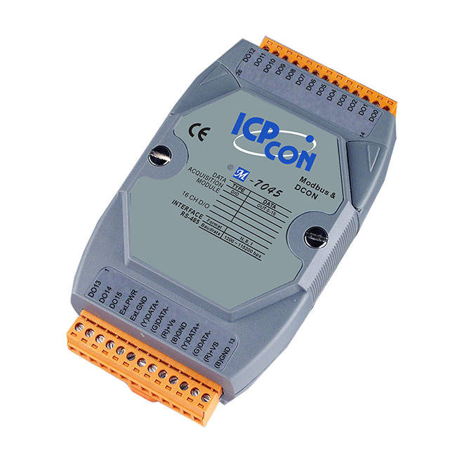 M-7045D 16-ch Isolated (Source, PNP, 10~40 VDC) DO Module with LED Display