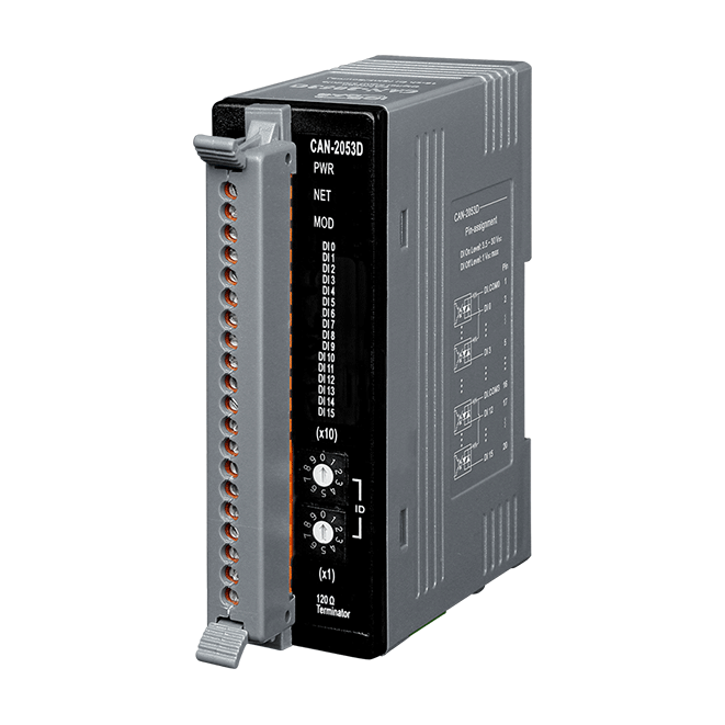 CAN-2053D DeviceNet Slave Module with 16-channel Isolated (Wet) Digital Input