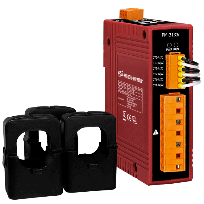 PM-3133i-240P-CPS CANopen, Isolated 3-phase power meter; includes 200A CT (Inside diameter 24 mm; wire lead 4 m) x 3 (RoHS)