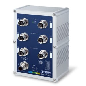 IGS-5227-6MT-X Industrial IP67-rated 6-Port 10/100/1000T M12 Managed Ethernet Switch (-40~75 degrees C, X-coded M12)