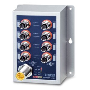 ISW-808PT-M12A Industrial 8-Port 10/100TX M12 802.3at PoE+ Switch