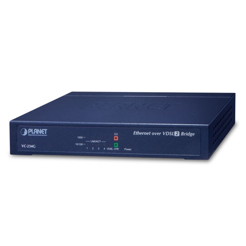 VC-234G 4-Port 10/100/1000T Ethernet to VDSL2 Bridge - 30a profile w/ G.vectoring, RJ11