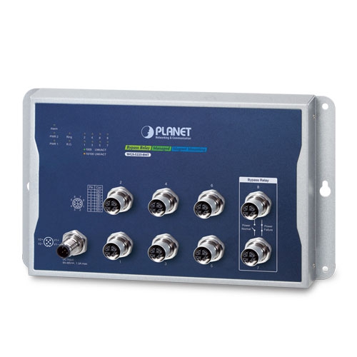 WGS-5225-8MT Industrial L2+ 8-Port 10/100/1000T M12 Wall-mount Managed Switch