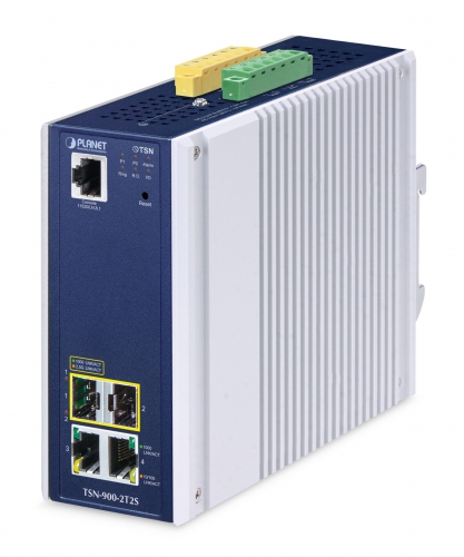 TSN-900-2T2S Industrial 2-Port 10/100/1000T + 2-Port 1G/2.5G SFP Managed TSN Media Converter