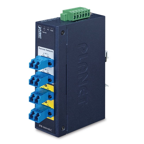 IFB-244-MLC Industrial 2-Channel Optical Fiber Bypass Switch – multimode LC connector