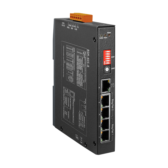 RSM-405-R 5-Port Real-time Redundant Ring Switch with metal case