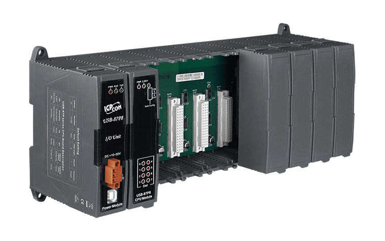USB-87P8 8-slot USB I/O Expansion Unit with Intelligent CPU Module