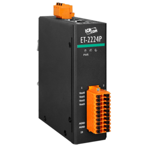 ET-2224P Ethernet I/O Module with 2-port Ethernet Switch, 16-bit with 4-ch Analog Output