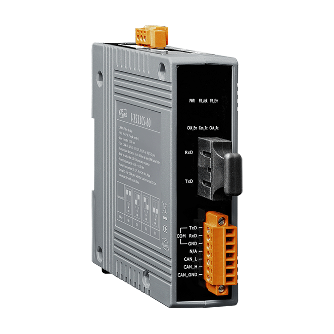 I-2533CS-60 CAN to Single mode Fiber Bridge; 1 (60 km) single-mode, SC connector