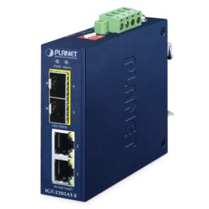 IGT-2205AT-E Industrial Compact 2-Port 10/100/1000BASE-T to 2-Port 100/1000BASE-X SFP Media Converter