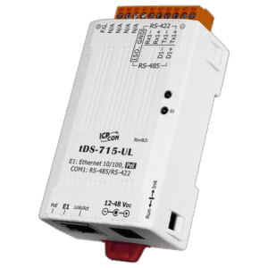 tDS-715-UL Tiny (1x RS-422/485) Serial-to-Ethernet Device Server with PoE (UL Approved)