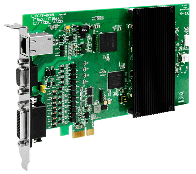 ECAT-M808-8AX PCI Express, 8-Axis EtherCAT MainDevice board with 13-ch DIO, 2-Axis Encoder (RoHS), without cable and daughter board