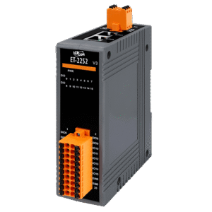 ET-2252 Ethernet I/O Module with 2-port Ethernet Switch, Universal 16-ch DIO (DI: Sink, DO: Source, 450 mA max.)