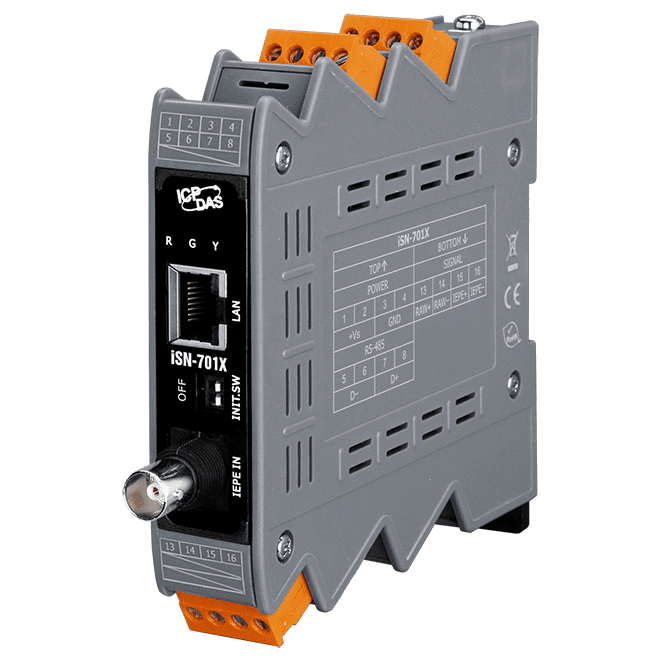 iSN-701X Modbus TCP/RTU, Vibration signal to Modbus slave converter, 1 channel
