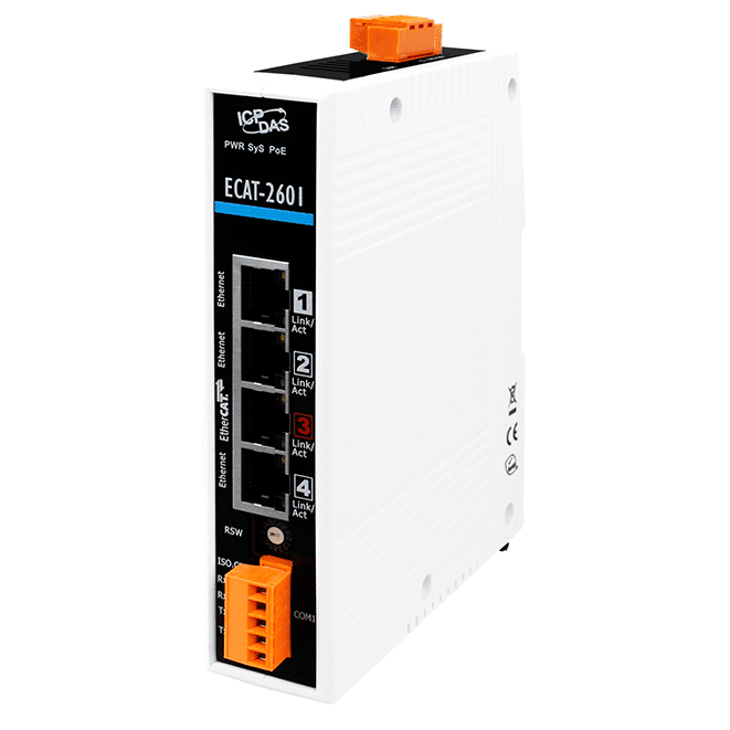 ECAT-2601 Modbus/OPC UA to EtherCAT Main Device Accelerator