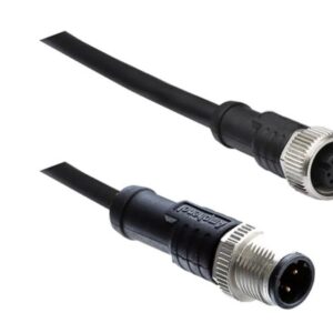 IP-A-P-2MS_2FS-5UR030 Power cable, M12 male to M12 female connector, PUR jacket, 3 m length, 5-core unshielded, M12-L type, double-ended pre-assembled cable