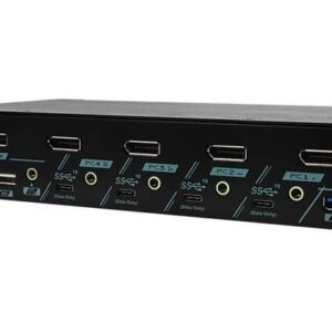 PKAG-GT3114 4 Ports True 4K DisplayPort 1.2 USB 3.2 Gen 2 KVM Switch with Audio, EDID Management, HDCP Engine